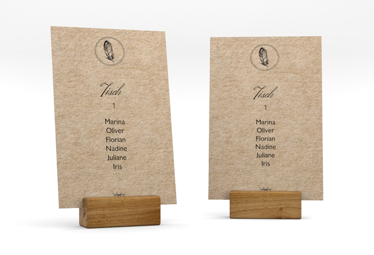 Tischaufsteller Hochzeit Colorado Tischaufsteller Kraftpapier