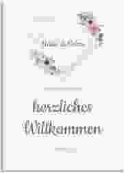Willkommensschild Leinwand "Herzgold"