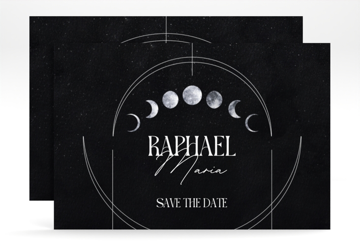 Save the Date-Karte Mondphase A6 Karte quer