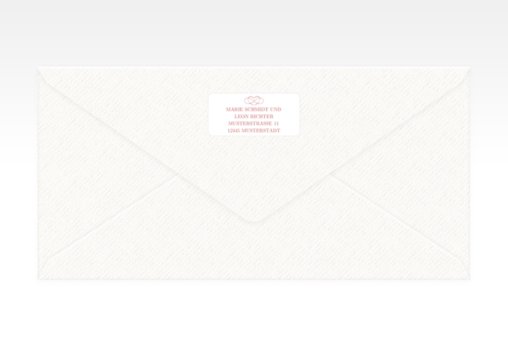 Absenderetikett Hochzeit Infinity 45,7 x 21,2 mm rot