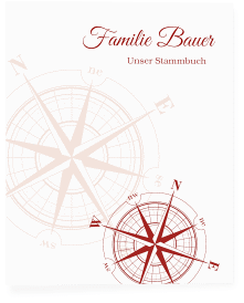 Stammbuch A4 Windrose Stammbuch A4 rot