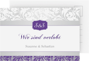 Klick: Details zu Verlobungskarte Hochzeit "Latina" anzeigen Verlobungskarte Hochzeit "Latina" A6 Postkarte braun