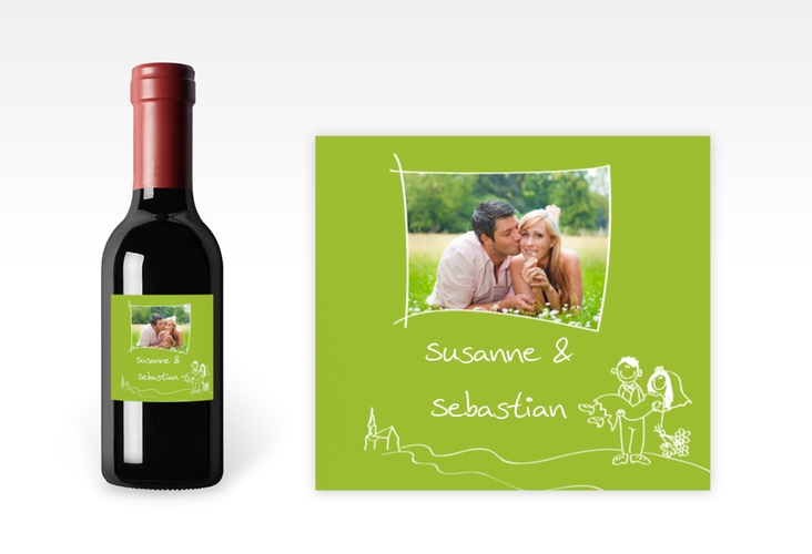 Piccoloetikett Hochzeit Pisa Etikett Piccolo gruen