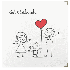 Klick: Details zu Gästebuch Selection Hochzeit "Family" anzeigen Gästebuch Selection Hochzeit Family Leinen-Hardcover weiss