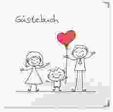 Gästebuch Selection Hochzeit Family Leinen-Hardcover weiss