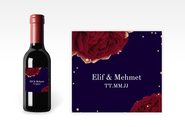 Piccoloetikett Hochzeit Cherie Etikett Piccolo schwarz
