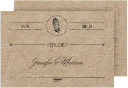 Klick: Details zu Verlobungskarte Hochzeit "Colorado" anzeigen Verlobungskarte Hochzeit "Colorado" A6 Postkarte kraftpapier