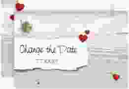 Change the Date-Karte Hochzeit Reichenhall A6 Karte quer weiss