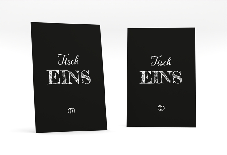 Tischnummer Hochzeit Rise Tischaufsteller schwarz