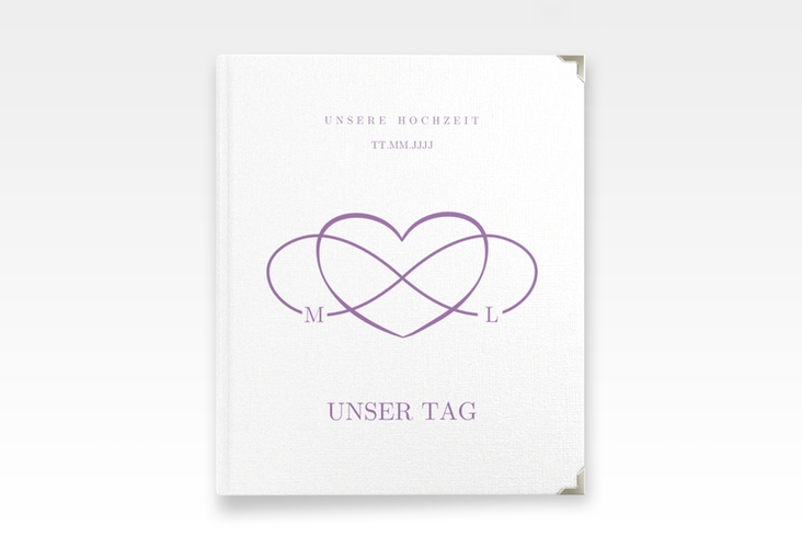 Hochzeitsalbum Infinity 21 x 25 cm lila