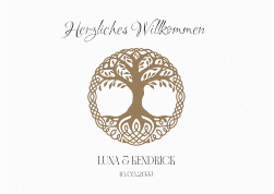 Klick: Details zu Willkommensschild Poster "Lebensbaum" anzeigen Willkommensschild Poster Lebensbaum 70 x 50 cm Poster weiss im Stil der Kelten und Wikinger