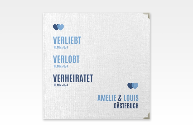 Gästebuch Selection Hochzeit Couple Leinen-Hardcover blau
