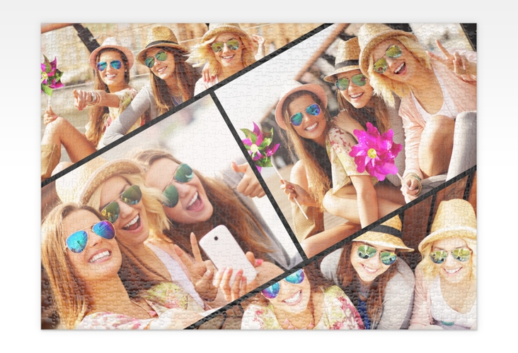 Fotopuzzle 1000 Teile Diagonal 1000 Teile mit vier Fotos