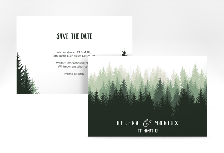 Save the Date-Karte Forest A6 Karte quer