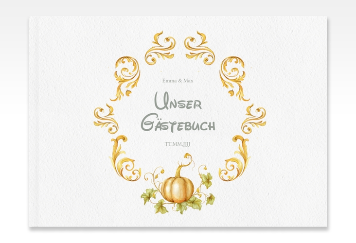 Gästebuch A4 quer Märchenhaft A4 quer, Hardcover gold