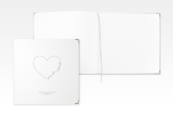 Gästebuch Selection Hochzeit Lebenstraum Leinen-Hardcover weiss