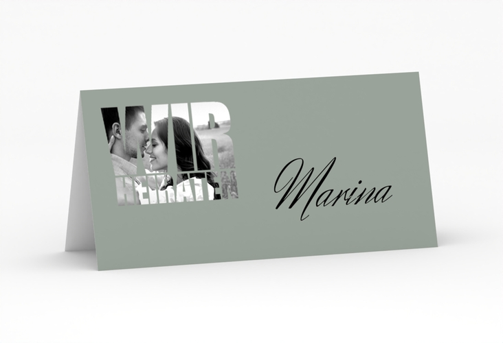 Tischkarte Hochzeit Letters Tischkarten gruen