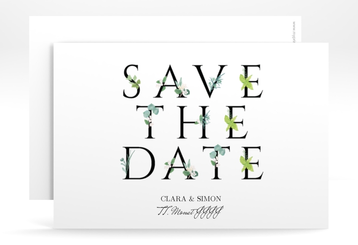 Save the Date-Karte "Greens" A6 quer