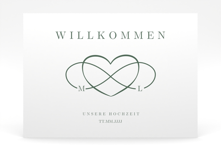 Willkommensschild Poster Infinity 70 x 50 cm Poster gruen