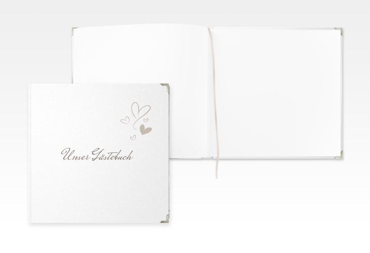 Gästebuch Selection Hochzeit Purity Leinen-Hardcover weiss