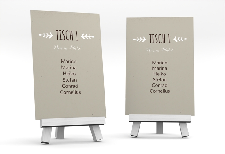 Tischaufsteller Hochzeit Eden Tischaufsteller weiss