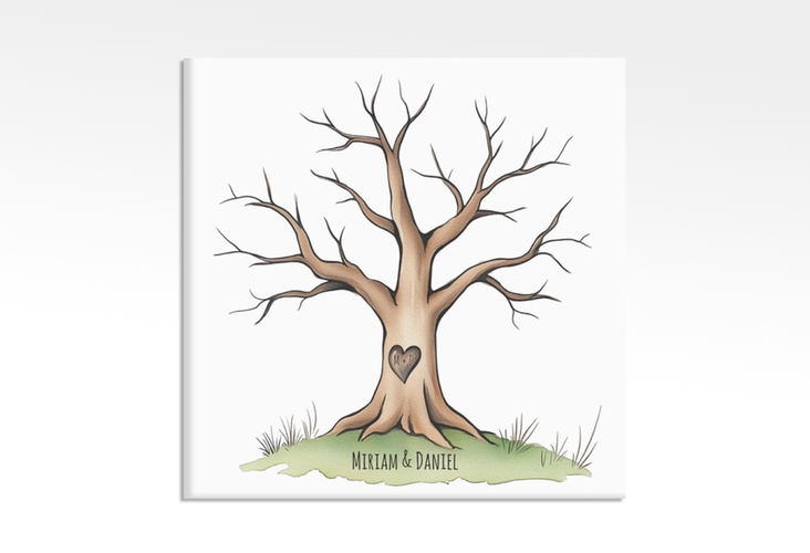 Wedding Tree Leinwand Baumherz (bis 60 Gäste) 30 x 30 cm