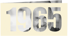 Einladungskarte Jahreszahl 2025 lange Klappkarte quer beige