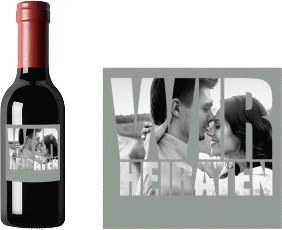 Piccoloetikett Hochzeit Letters Etikett Piccolo gruen