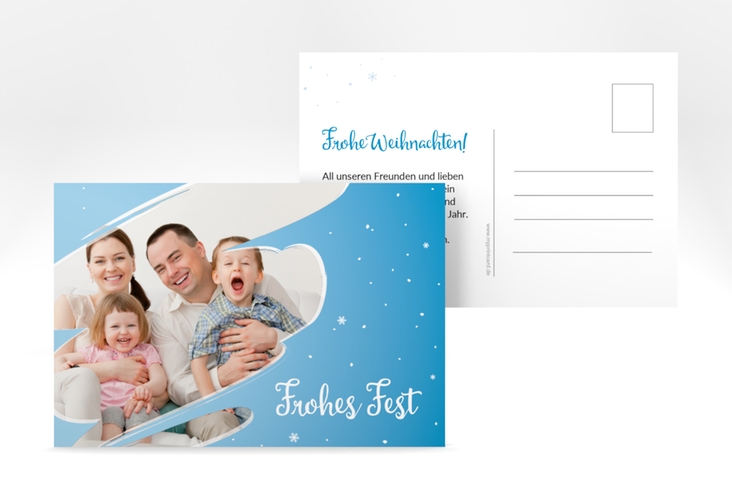 Weihnachtskarte Ice A6 Postkarte hochglanz