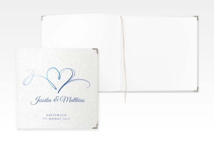 Gästebuch Selection Hochzeit Envie Leinen-Hardcover blau