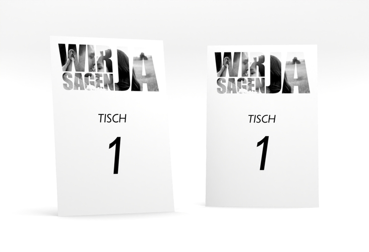 Tischnummer Hochzeit Letters Tischaufsteller weiss