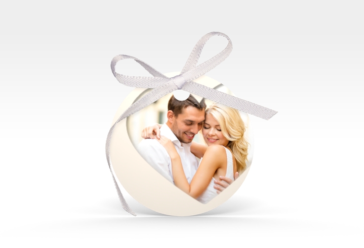 Geschenkanhänger Hochzeit Sweetheart Geschenkanhänger, rund beige