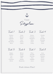 Sitzplan Leinwand Hochzeit "Liebesanker"