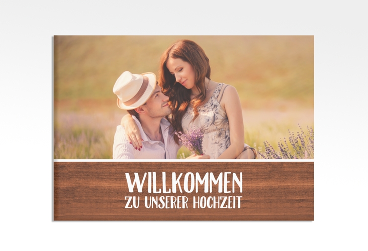 Willkommensschild Hochzeit Landliebe 70 x 50 cm Leinwand