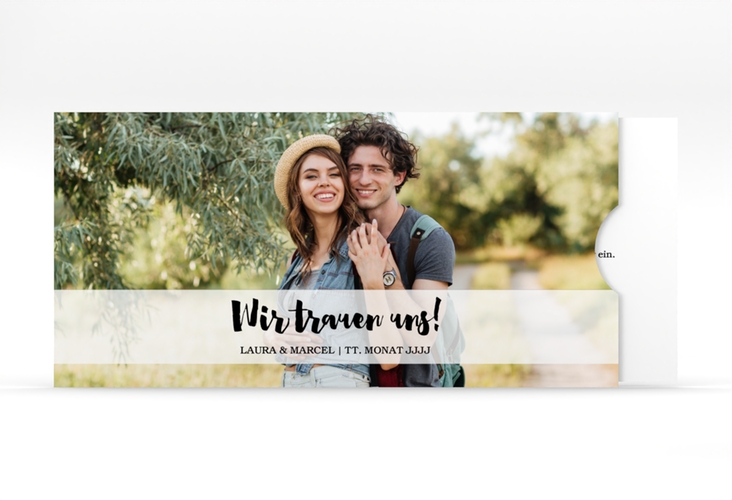 Hochzeitseinladung Mirage Einsteckkarte weiss
