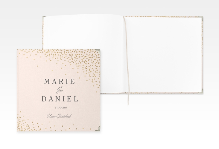 Gästebuch Selection Hochzeit Glitter Leinen-Hardcover rosa