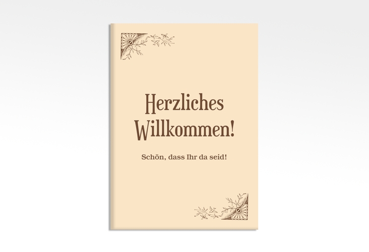 Willkommensschild Hochzeit Storybook 50 x 70 cm Leinwand