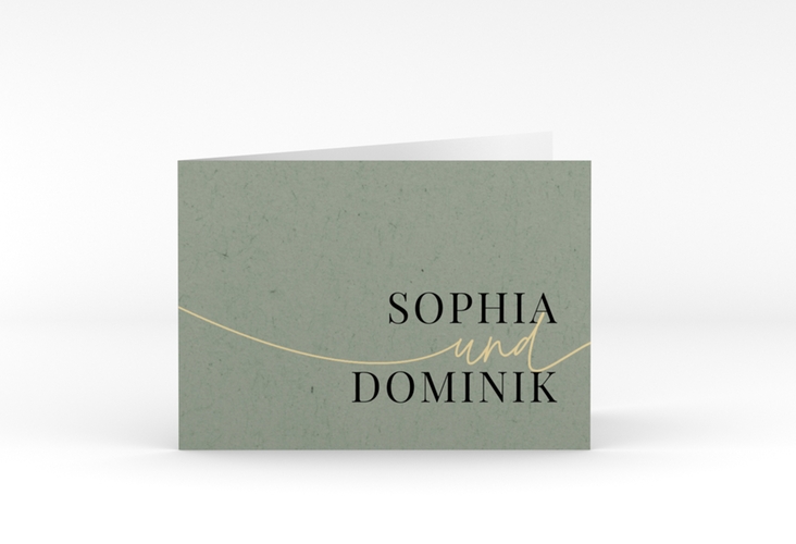 Danksagungskarte Hochzeit Easy A6 Klappkarte quer im modernen minimalistischen Design