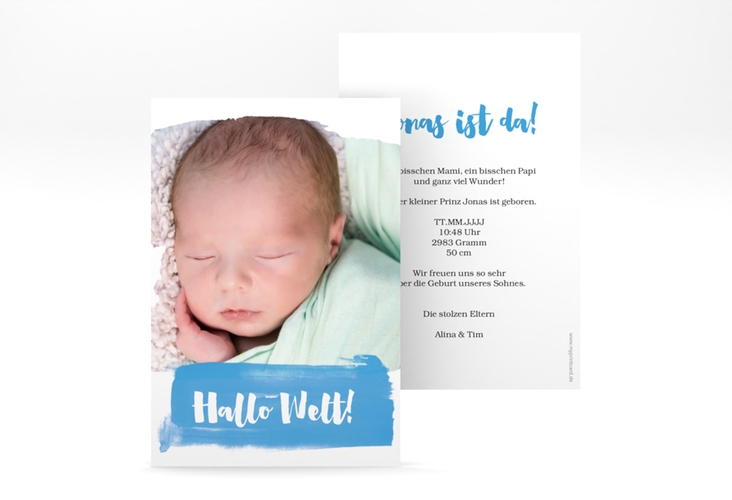 Geburtskarte Artwork A6 Karte hoch