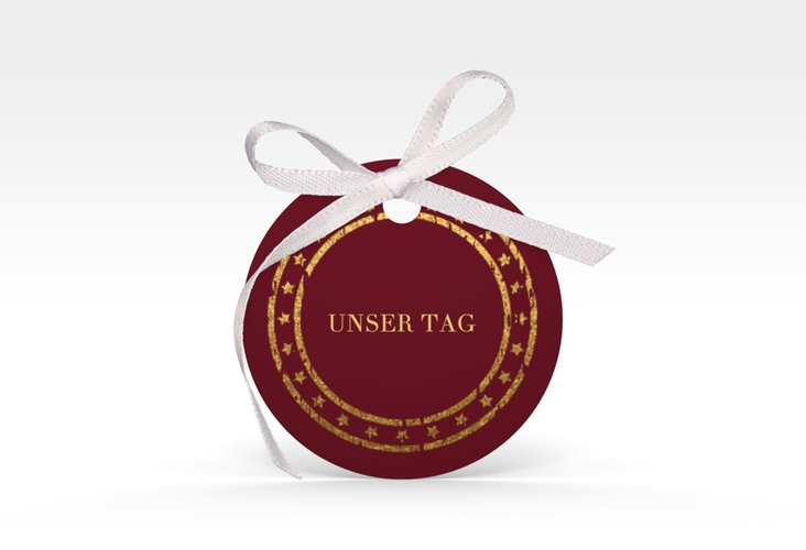 Geschenkanhänger Hochzeit Traumziel Geschenkanhänger, rund im Reisepass-Design