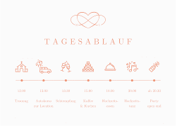 Klick: Details zu Tagesablauf Poster Hochzeit "Infinity" anzeigen Tagesablauf Poster Hochzeit Infinity 70 x 50 cm Poster apricot