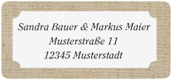 Klick: Details zu Absenderetikett Hochzeit "Lace" anzeigen Absenderetikett Hochzeit "Lace" 45,7 x 21,2 mm beige