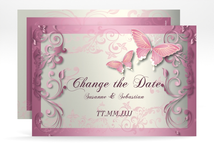 Change the Date-Karte Toulouse A6 Karte quer rosa