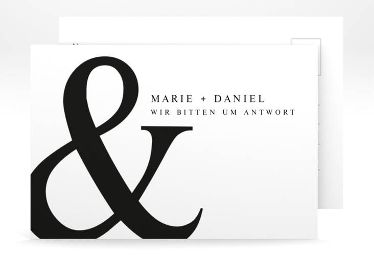Antwortkarte Hochzeit And A6 Postkarte