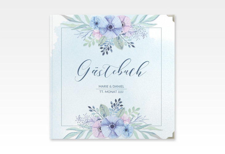 Gästebuch Selection Hochzeit Surfinia Leinen-Hardcover blau