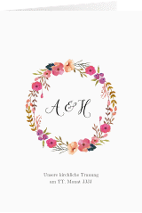 Klick: Details zu Kirchenheft Hochzeit "Fiore" anzeigen Kirchenheft Hochzeit Fiore A5 Klappkarte hoch weiss