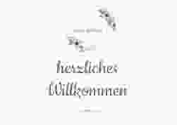 Willkommensschild Poster "Herzgold"