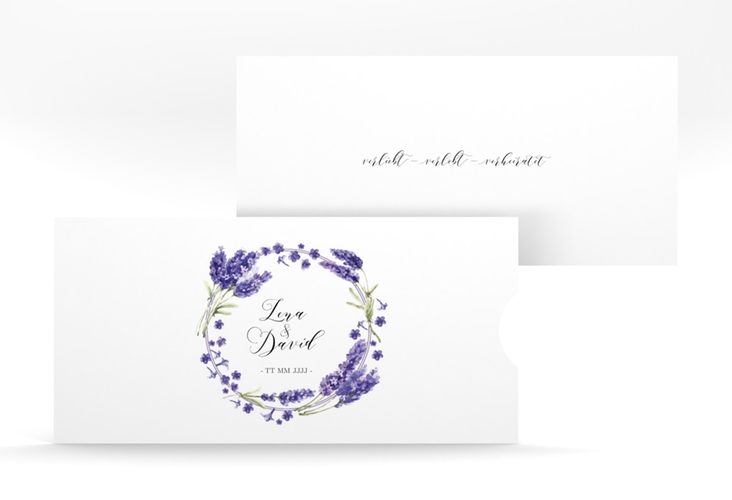 Hochzeitseinladung Lavendel Einsteckkarte