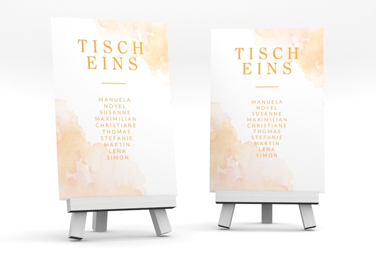 Tischaufsteller Hochzeit Blush Tischaufsteller orange