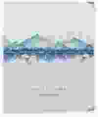 Hochzeitsalbum Bergliebe 21 x 25 cm blau mit Gebirgspanorama für Berghochzeit